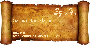 Szima Harlám névjegykártya